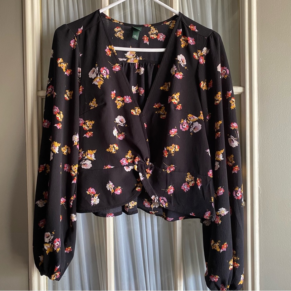 Wild Fable Floral Wrap Blouse